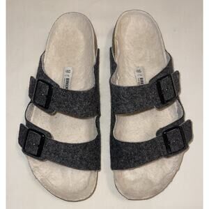 Birkenstock Arizona Wool Felt Doubleface Gray Sandals Mens US10 EU43